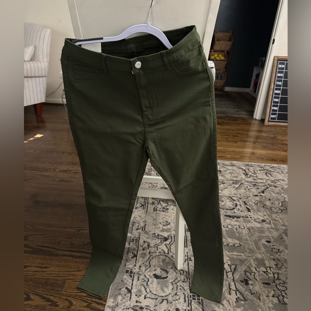 Olive Green Skinny Pants